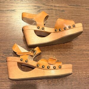 Michael Kors Wedge Sandals with Stud Accents size 7